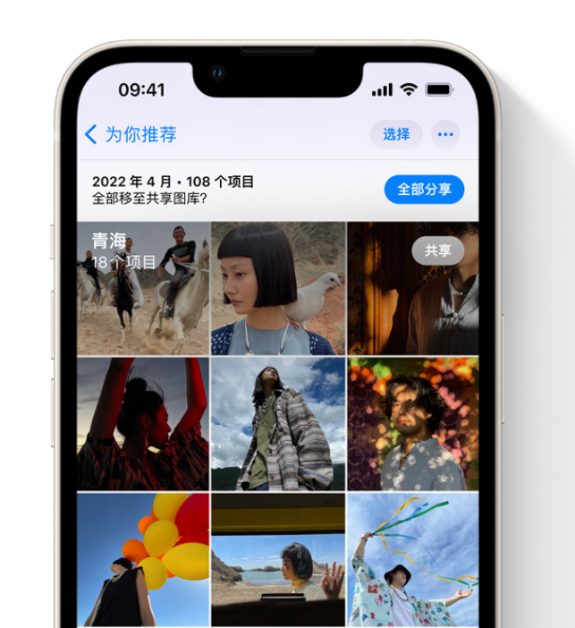 拖市镇苹果维修网点分享在 iPhone 上使用共享图库 